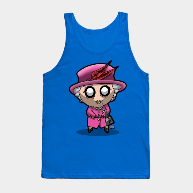The Queen Chibi Tank Top by AJH designs UK
